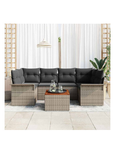 Sonata H Градински Софа Комплект с възглавница 7 pcs Сив 55 x 55 x 37 см