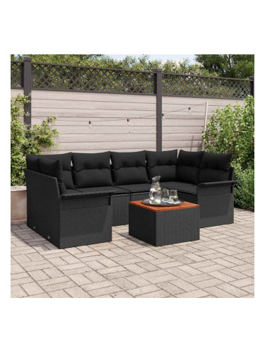 Sonata H Градински Софа Комплект 7 pcs Черно 55 x 55 x 37 см