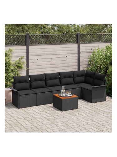 Sonata H Градински Софа Комплект 7 pcs Черно 55 x 55 x 37 см