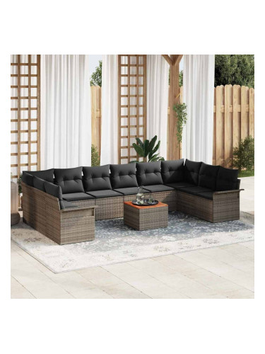 Sonata H Градински Софа Комплект 11 pcs Сив 55 x 55 x 37 см