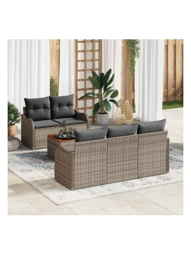 Sonata H Градински Софа Комплект с възглавница 6 pcs Сив 55 x 55 x 37 см