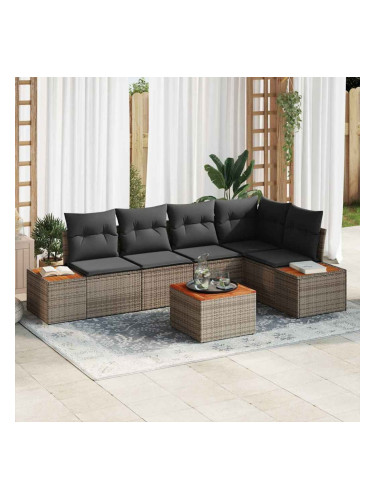Sonata H Градински Софа Комплект 6 pcs Сив 264 x 154 x 85 см Полиратан