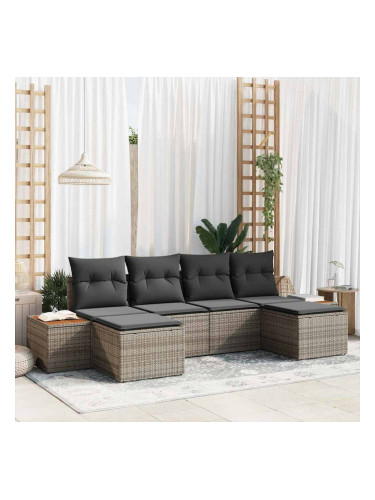 Sonata H Градински Софа Комплект 6 pcs Сив 184 x 62 x 85 см Полиратан