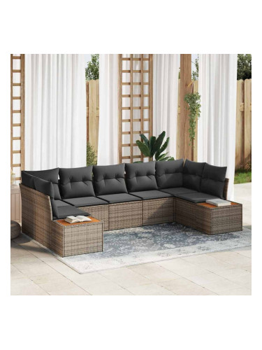 Sonata H Градински Софа Комплект 7 pcs Сив 289 x 154 x 85 см Полиратан