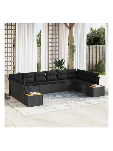 Sonata H Градински Софа Комплект 10 pcs Черно 344 x 209 x 85 см