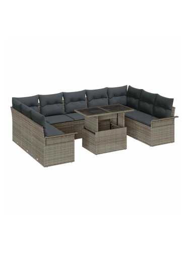 Sonata H Градински Софа Комплект 10 pcs Сив 100 x 55 x 73 см Полиратан