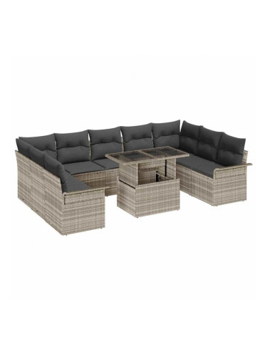 Sonata H Градински Софа Комплект 10 pcs Светлосиво 100 x 55 x 73 см