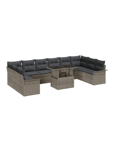 Sonata H Градински Софа Комплект 11 pcs Сив 100 x 55 x 73 см Полиратан