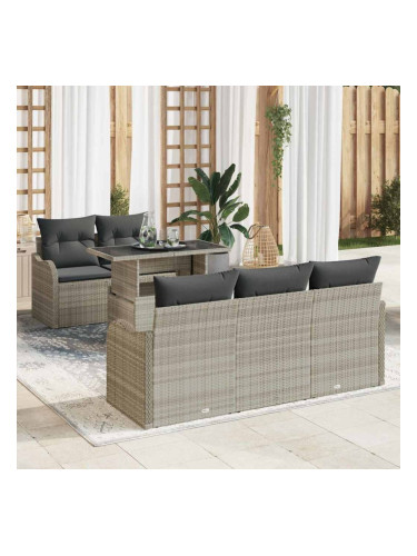 Sonata H Градински Софа Комплект 6 pcs Светлосиво 100 x 55 x 73 см