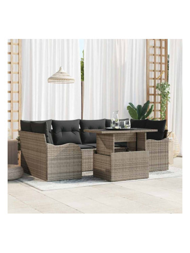 Sonata H Градински Софа Комплект 7 pcs Сив 100 х 55 х 73 см Полиратан
