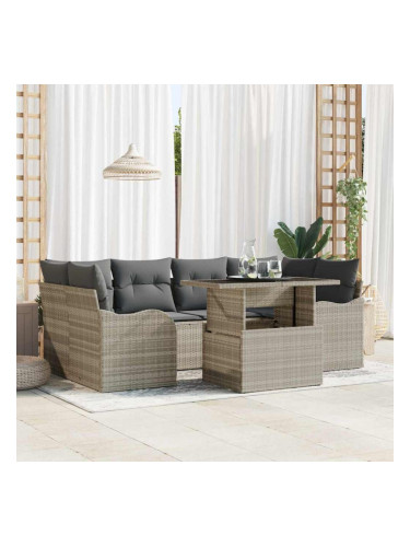 Sonata H Градински Софа Комплект 7 pcs Светлосиво 100 х 55 х 73 см