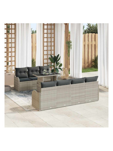 Sonata H Градински Софа Комплект 8 pcs Светлосиво 100 x 55 x 73 см