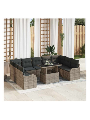 Sonata H Градински Софа Комплект 10 pcs Сив 100 x 55 x 73 см Полиратан