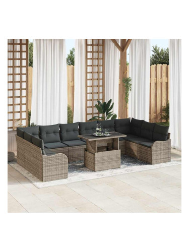 Sonata H Градински Софа Комплект 11 pcs Сив 100 x 55 x 73 см Полиратан