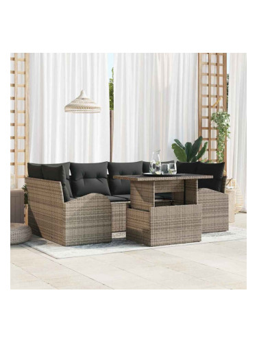 Sonata H Градински Софа Комплект 7 pcs Сив 100 x 55 x 73 см Полиратан