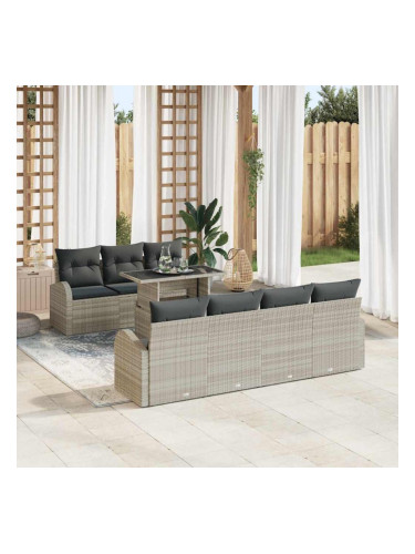 Sonata H Градински Софа Комплект 8 pcs Светлосиво 100 х 55 х 73 см