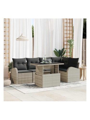 Sonata H Градински Софа Комплект 6 pcs Светлосиво 100 x 55 x 73 см