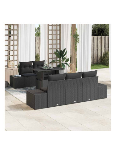 Sonata H Градински Софа Комплект 6 pcs Черно 100 x 55 x 73 см