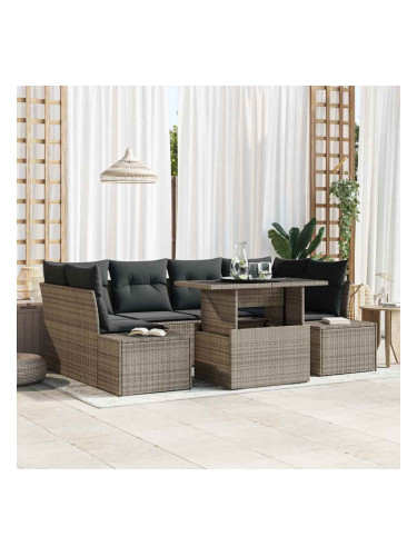 Sonata H Градински Софа Комплект 7 pcs Сив 100 x 55 x 73 см