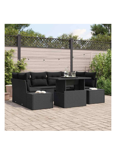 Sonata H Градински Софа Комплект 7 pcs Черно 100 x 55 x 73 см