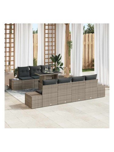 Sonata H Градински Софа Комплект 8 pcs Сив 100 x 55 x 73 см