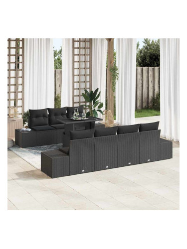 Sonata H Градински Софа Комплект 8 pcs Черно 100 x 55 x 73 см