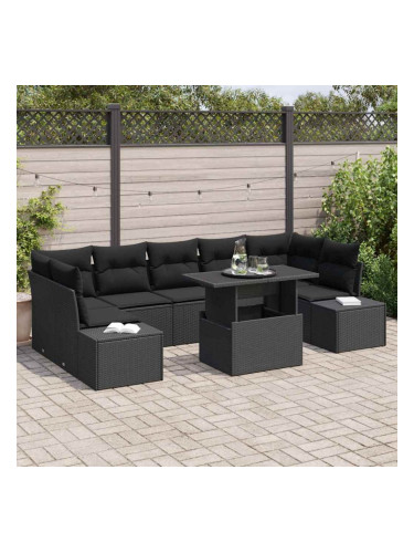 Sonata H Градински Софа Комплект 8 pcs Черно 100 x 55 x 73 см