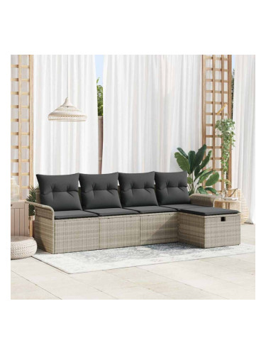 Sonata H Градински Софа Комплект 5 pcs Светлосиво 251 x 117 x 85 см