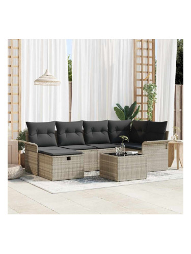 Sonata H Градински Софа Комплект 7 pcs Светлосиво 242.5 x 132.5 x 85 см