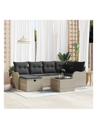 Sonata H Градински Софа Комплект 7 pcs Светлосиво 232.5 x 122.5 x 85 см