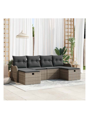 Sonata H Градински Софа Комплект 6 pcs Сив 231 х 117 х 85 см Полиратан
