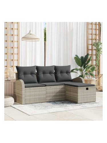 Sonata H Градински Софа Комплект 4 pcs Светлосиво 179 x 117 x 85 см