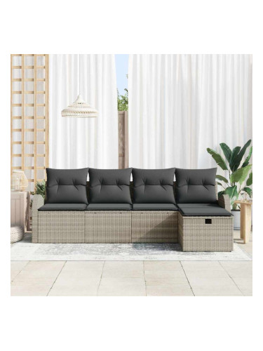 Sonata H Градински Софа Комплект 5 pcs Светлосиво 234 x 117 x 85 см
