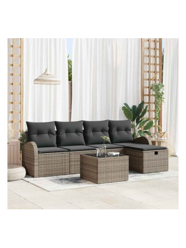 Sonata H Градински Софа Комплект 6 pcs Сив 234 x 117 x 85 см Полиратан