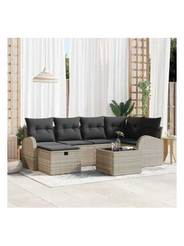 Sonata H Градински Софа Комплект 7 pcs Светлосиво 234 x 124 x 85 см