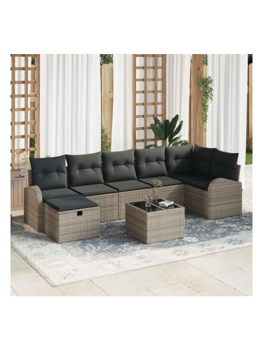 Sonata H Градински Софа Комплект 8 pcs Сив 289 x 124 x 85 см Полиратан