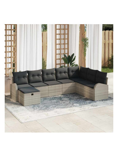 Sonata H Градински Софа Комплект 8 pcs Светлосиво 289 x 179 x 85 см