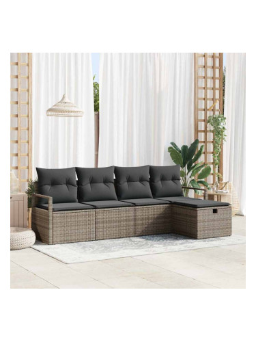 Sonata H Градински Софа Комплект 5 pcs Сив 230 x 117 x 85 см Полиратан