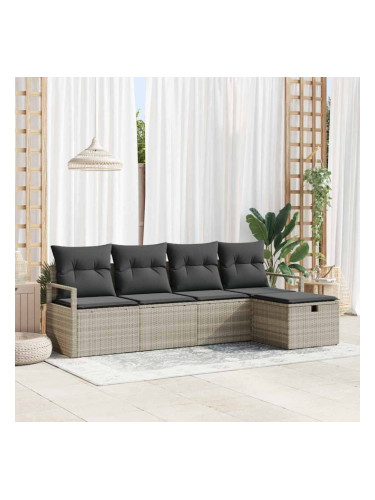 Sonata H Градински Софа Комплект 5 pcs Светлосиво 230 x 117 x 85 см