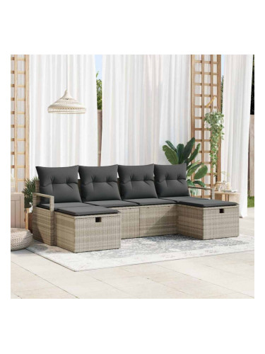 Sonata H Градински Софа Комплект 6 pcs Светлосиво 230 x 117 x 85 см