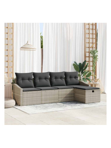 Sonata H Градински Софа Комплект 5 pcs Светлосиво 233 x 117 x 85 см