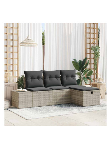 Sonata H Градински Софа Комплект 4 pcs Светлосиво 55 х 62 х 69 см