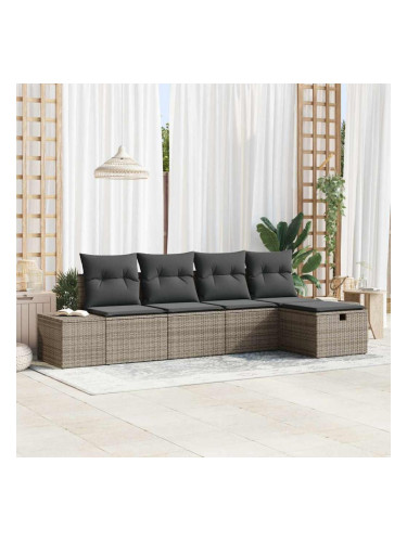 Sonata H Градински Софа Комплект 5 pcs Сив 55 х 62 х 69 см Полиратан