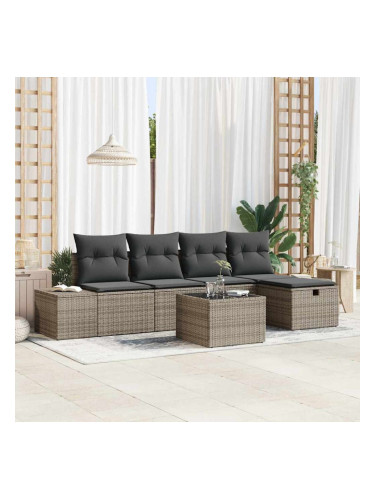 Sonata H Градински Софа Комплект 6 pcs Сив 55 х 62 х 69 см Полиратан