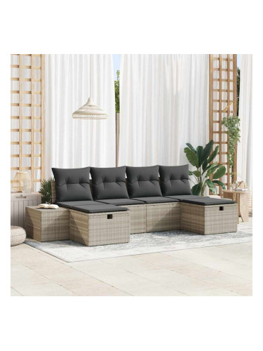 Sonata H Градински Софа Комплект 6 pcs Светлосиво 55 х 62 х 69 см