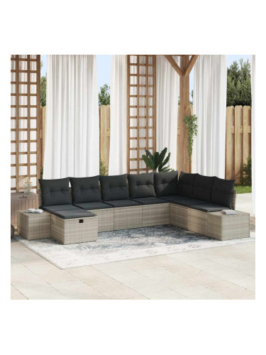 Sonata H Градински Софа Комплект 8 pcs Светлосиво 55 х 62 х 69 см