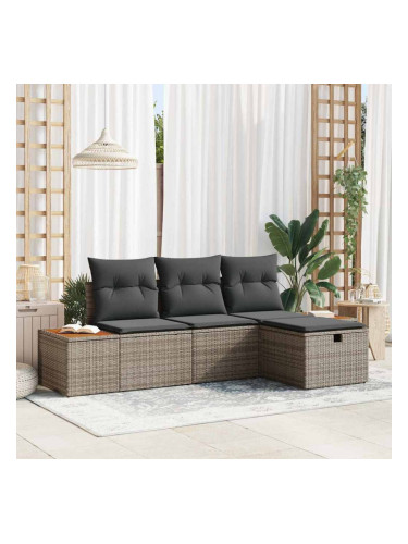 Sonata H Градински Софа Комплект 4 pcs Сив 55 х 62 х 69 см Полиратан