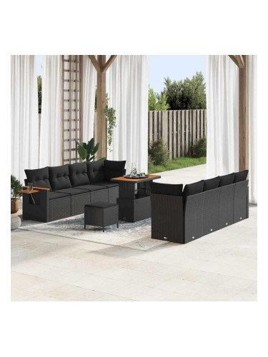 Sonata H Градински Софа Комплект 11 pcs Черно 90 x 55 x 71 cm