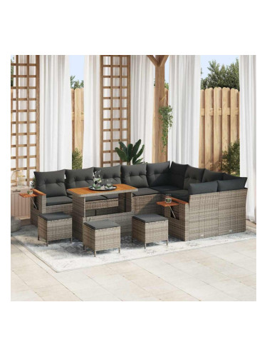 Sonata H Градински Софа Комплект 13 pcs Сив 110 x 55 x 71 см