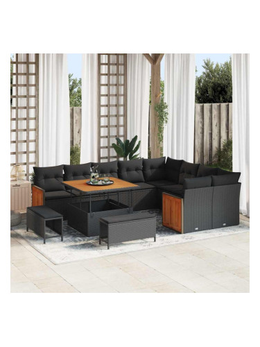 Sonata H Градински Софа Комплект 12 pcs Черно 100 x 100 x 71 cm